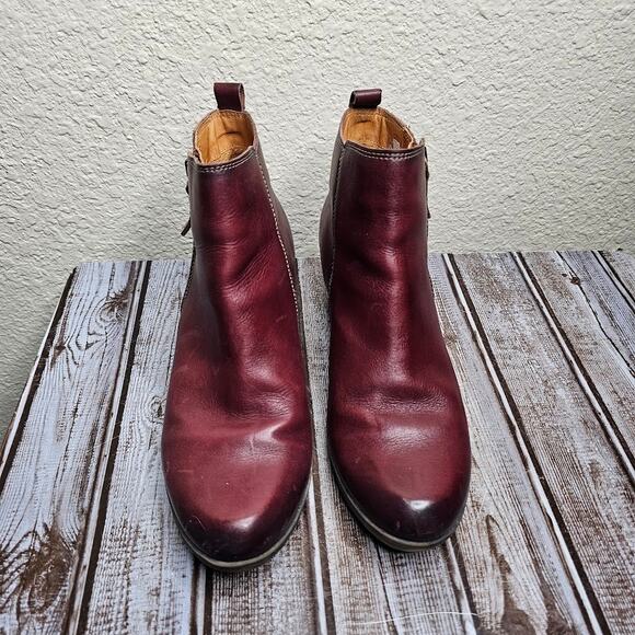 Pikolinos Malaga leather ankle booties cherry double zip Women's size 41 (10) - Picture 5 of 8